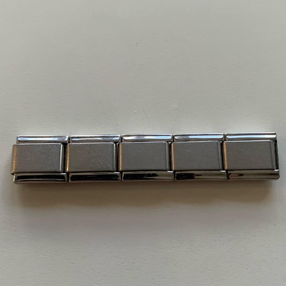 Vintage y2k blank Italian charm bracelet charms plain filler